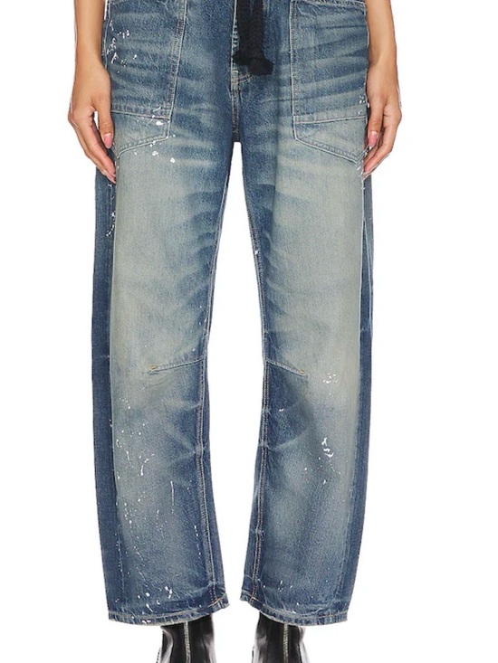 Free People Denim - NWOT Free People We The Free Moxie Barrel Jeans Size 33 Timeless Blue $148